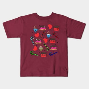 Love tea time pattern Kids T-Shirt